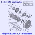 podkładka śruby koła pasowego wału Citroen/ Peugeot Diesel (oryginał Peugeot)
