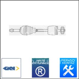 półoś Renault ESPACE IV 1,9dCi/2,0 PK6 lewa GKN - niemiecka regeneracja GKN - LOBRO