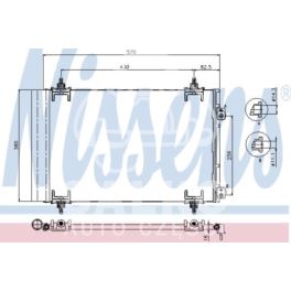 chłodnica klimatyzacji Citroen C4/DS4.../ Peugeot 3008/ 308... - zamiennik duński NISSENS