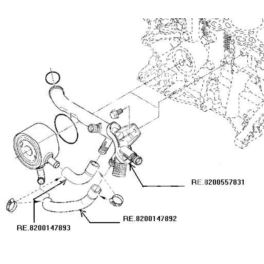 przewód chłodnicy oleju górny Renault 1,5dCi - oryginał Renault