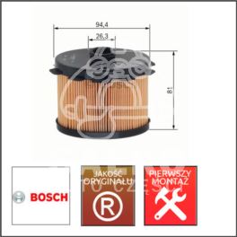 filtr paliwa Citroen, Peugeot 1,9D 98- DW8 - niemiecki producent Bosch