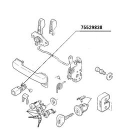 klamka zewnętrzna Citroen C15 przycisk przód L/P (oryginał Citroen)