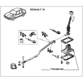 podstawa lewarka biegów Renault 19 wspornik - oryginał Renault