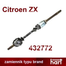 półoś Citroen ZX 1,1/1,4 TU prawa - nowa w zamienniku brand Hart