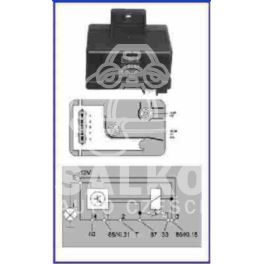 przekaźnik świec żarowych Citroen, Peugeot, Fiat 92- 5styk EURO 93 niemiecki zamiennik HUCO