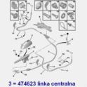 linka hamulcowa Citroen C8/ Peugeot 807 11010 - 10667 centralna (oryginał Peugeot)