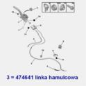 linka hamulcowa Citroen C5 X7 02/2008- (oryginał Citroen)