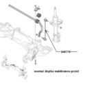 łącznik stabilizatora NEMO/BIPPER L/P (oryginał Peugeot)