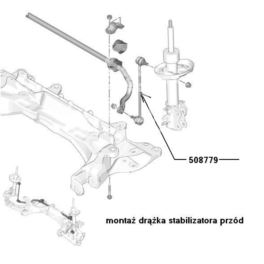 łącznik stabilizatora NEMO/BIPPER L/P (oryginał Peugeot)