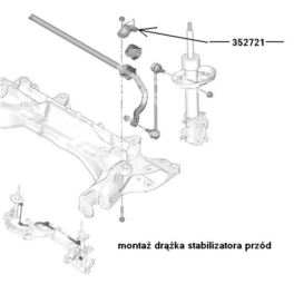 obejma gumy stabilizatora Citroen NEMO przód środkowa (oryginał Citroen)