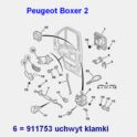 klamka wewnętrzna Citroen Jumper II/ Peugeot BOXER 2 przód prawa (uchwyt) (oryginał Peugeot)