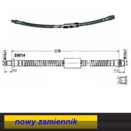 przewód hamulcowy elastyczny MASTER II tył - zamiennik włoski Corteco