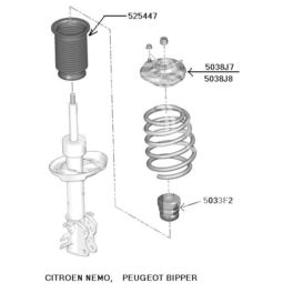 osłona amortyzatora BIPPER/NEMO przód (oryginał Peugeot)