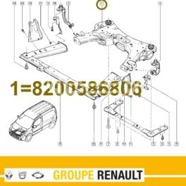 rama zawieszenia silnika Renault KANGOO III 2008- - oryginał Renault