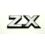 napis Citroen ZX na klapę tył "ZX" srebrny (używane)