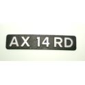 napis Citroen AX na klapę tył "AX 14 RD" (używane)