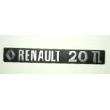napis RENAULT 20 na klapę tył "RENAULT 20 TL" (używane)