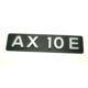 napis Citroen AX na klapę tył "AX 10 E" (używane)