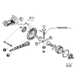 mechanizm różnicowy RENAULT NG - oś zębatek satelit. 1