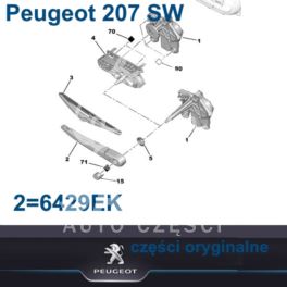 ramię wycieraczki Peugeot 207 tył SW/KOMBI (oryginał Peugeot)