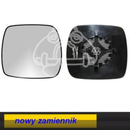 szkło lusterka KANGOO II 2008- L/P szkło asferyczne - wkład ogrzewany - zamiennik VIEW MAX