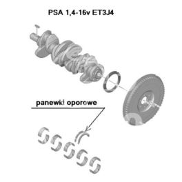 panewki oporowe Citroen, Peugeot 1,0-1,6 TU/XW/ET 1szlif kpl - GLYCO - brand Federal Mogul