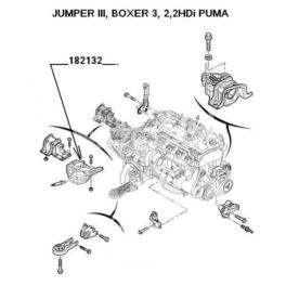 łapa skrzyni biegów BOXER 3 2,2HDi wspornik poduszki (oryginał Peugeot)