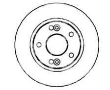 tarcza hamulcowa Renault 280x24x61x44 przód 5śr. 2008- - niemiecki producent Bosch