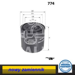 filtr oleju Renault -1997 M20x1,5 2,1D/2,2D 1999- - zamiennik francuski Mecafilter