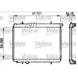 chłodnica Peugeot 206 1,1/1,4/1,6 (AC) - francuski oryginał Valeo