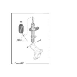 osłona amortyzatora P1007/207 przód L/P (oryginał Peugeot)