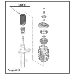 osłona amortyzatora P207/208 przód L/P (oryginał Peugeot)