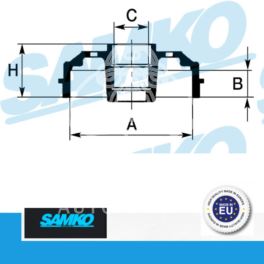 bęben hamulcowy Citroen AX/ SAXO/ 106 (165) 3śr. - zamiennik włoski SAMKO