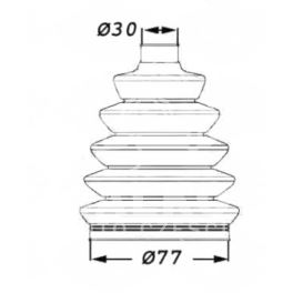 osłona przegubu Citroen, Peugeot 77x30/0g K/tpl KIT - zamiennik francuski SASIC