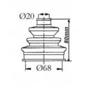 osłona przegubu Citroen, Peugeot 68x20 K (MB3 AUTOMAT) - zamiennik Prottego Palladium