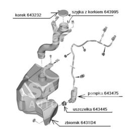 zbiornik spryskiwacza BERLINGO I/II (oryginał Peugeot)