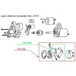 szczotki rozrusznika D6RA33/..133 KIT - francuski oryginał Valeo