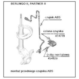 śruba czujnika ABS Citroen, Peugeot przód BOSCH 23mm (oryginał Peugeot)