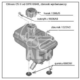 zbiornik wyrównawczy C5 II 2004- od OPR10948 (oryginał Citroen)