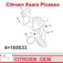 podkładka pedału gazu Citroen XSARA PICASSO - odbój (oryginał Citroen)