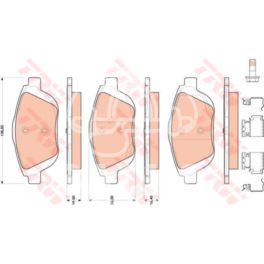 klocki hamulcowe Citroen C3 PICASSO/ DS3 przód - system BOSCH (producent niemiecki TRW)