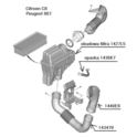 przewód powietrza C8/807 2,0HDi do filtra- smok (oryginał Peugeot)