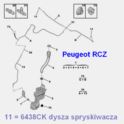 spryskiwacz szyby Peugeot RCZ przód (oryginał Peugeot)