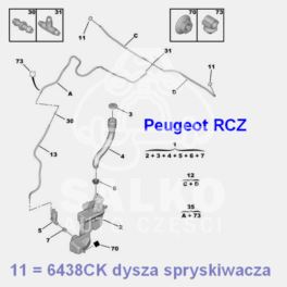spryskiwacz szyby Peugeot RCZ przód (oryginał Peugeot)