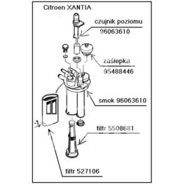 smok poboru LHM Citroen XANTIA - czujnik poziomu (oryginał Citroen)