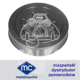 koło pasowe wału Renault 1,9D 6PK/132mm - zamiennik hiszpański Metalcaucho