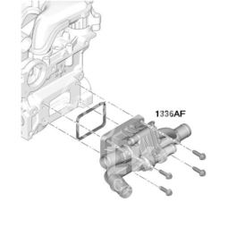 termostat Citroen, Peugeot 1,6HDi (z obudową + czujnik) zgięty (oryginał Peugeot)