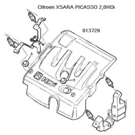 pokrywa silnika (osłona) PICASSO 2,0HDi plast (oryginał Citroen)