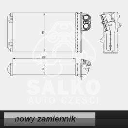 nagrzewnica - wkład Peugeot 406 +AC 98- nowa w zamienniku