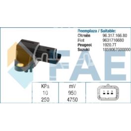 czujnik podciśnienia Citroen, Peugeot 2,0HDi/2,2HDi - hiszpański zamiennik FAE